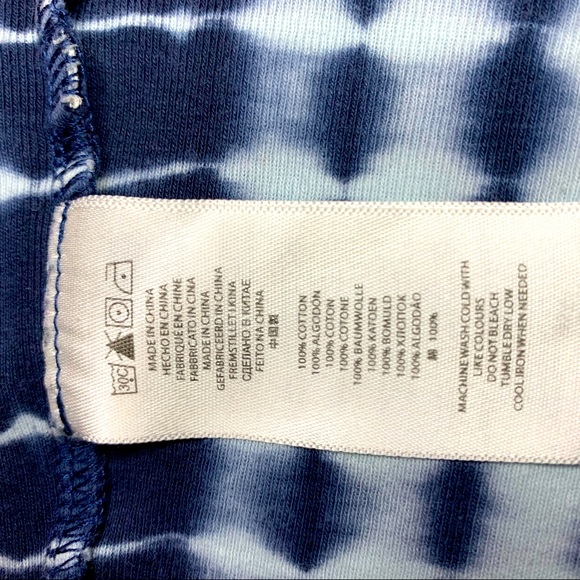 Michael Kors Prussian Blue Cotton Chambray Tie Dye Racerback Tank Top - Sz. M - Picture 3 of 5